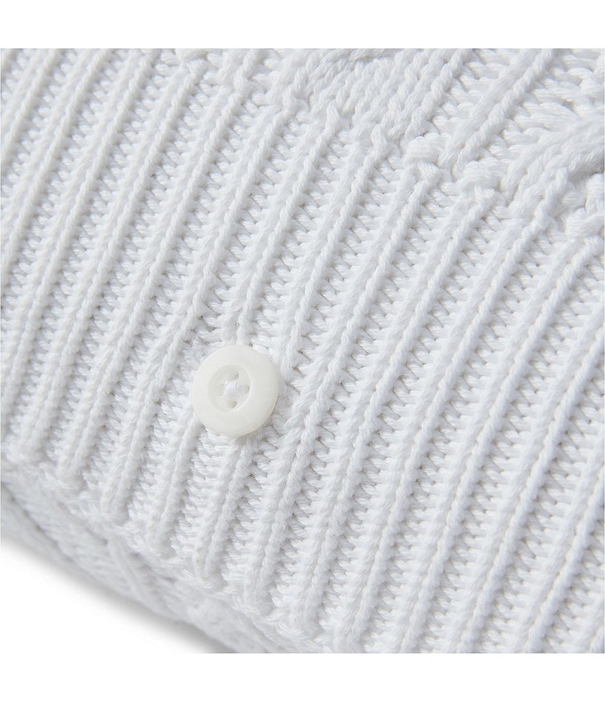 Ralph Lauren Georgica Collection Cable Knit Flag Square Pillow