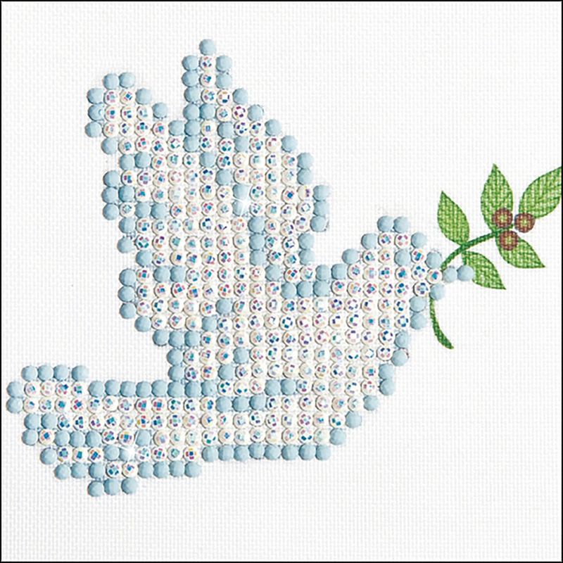 Diamond Dotz Diamond Embroidery Facet Art Kit 4"X4"-Dove Of Peace W/Frame