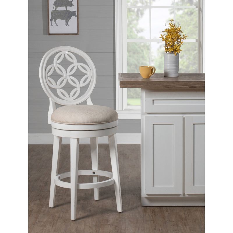 Savona Swivel Counter Height Barstool White - Hillsdale Furniture