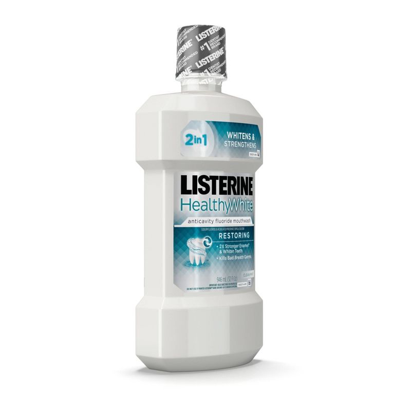 Listerine Healthy White Teeth Whitening Fluoride Mouthwash - 32 fl oz