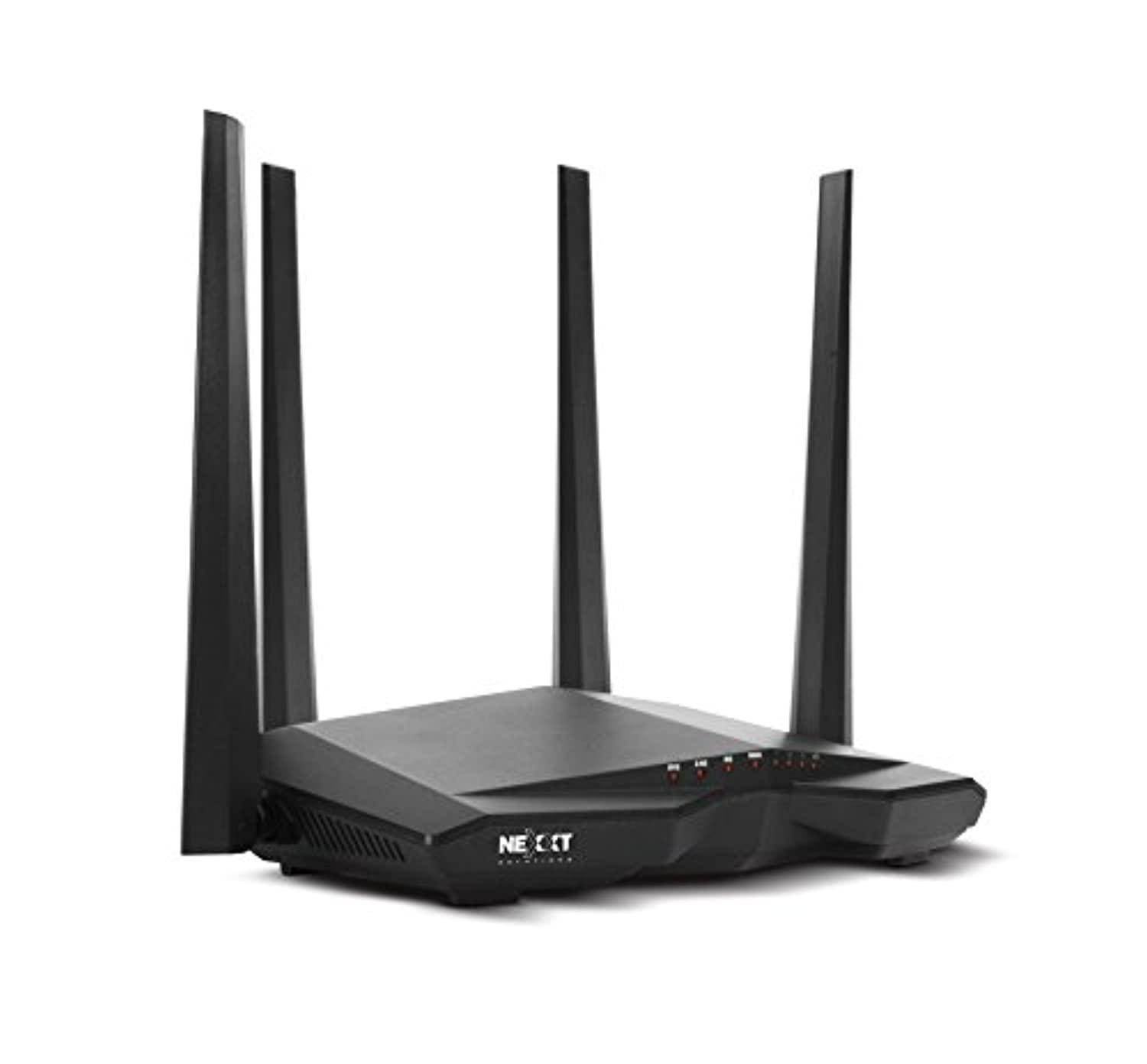 nexxt solutions nebula 1200 wireless high speed ac1200 dual band router- smart wi-fi green power- 1200mbps fast ethernet- with