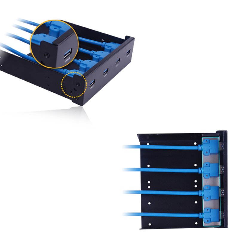 5.25" USB 3.0 Hub Adapter Expansion Panel Internal Port Expansion Card