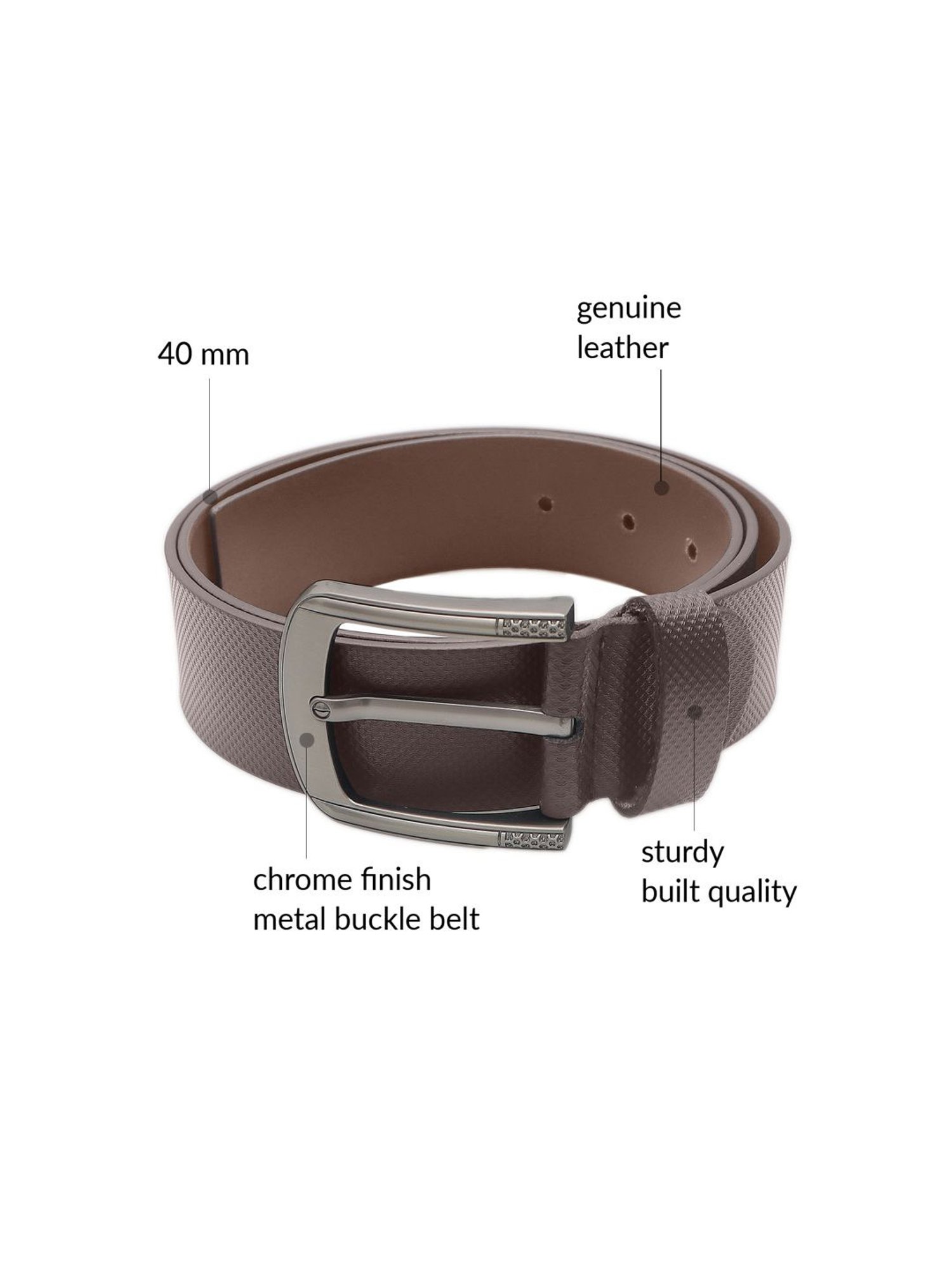 Kara Brown Textured Leather Waist Belt