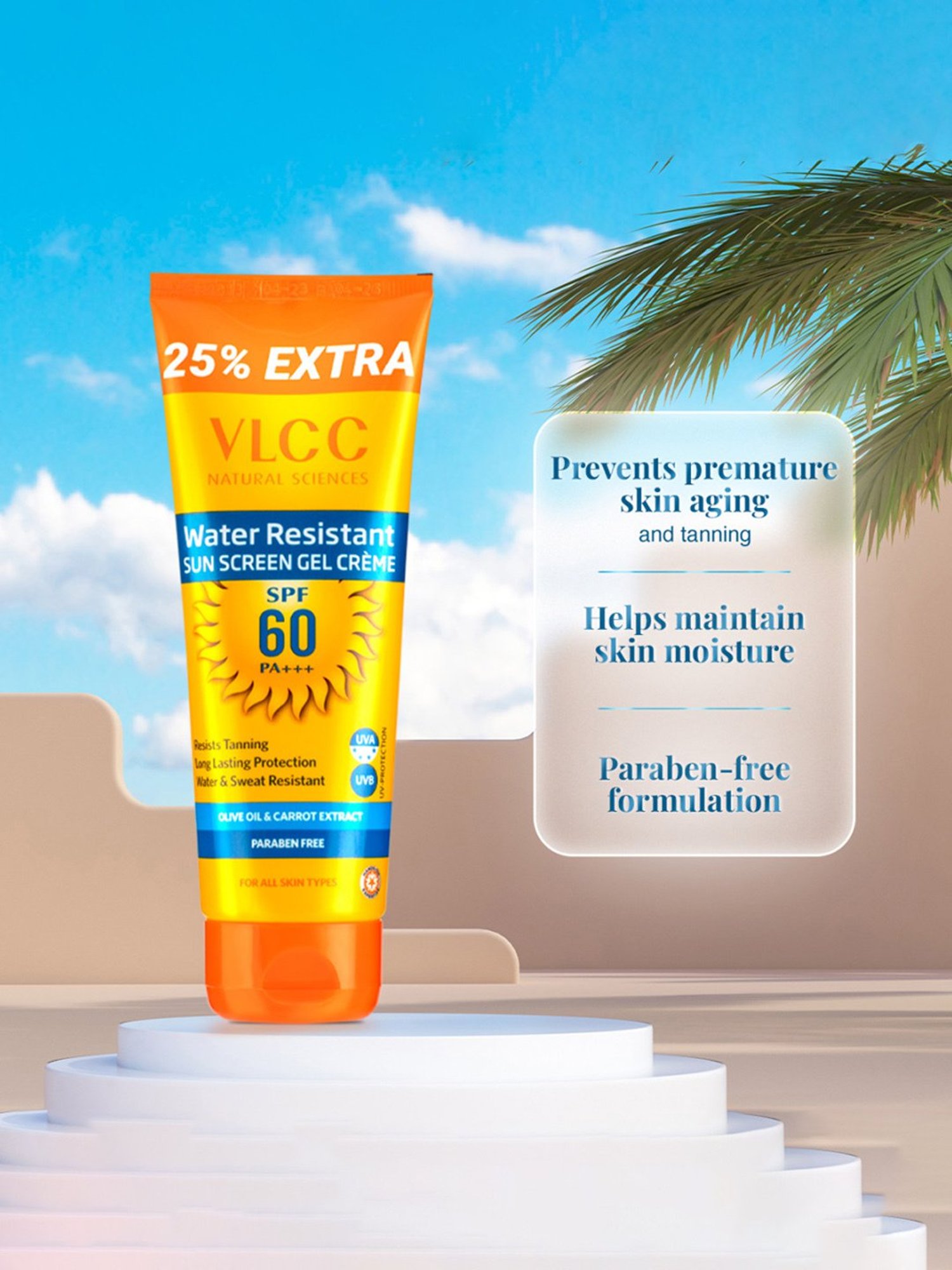 VLCC Water Resistant Sunscreen SPF 60 and De Tan SPF 50 - Pack of 2