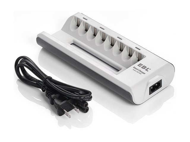 EBL AA AAA Rechargeable Batteries (4-Pack, 1100mAh + 4-Pack, 2800mAh) with 8 Bay Battery Charger for AA AAA Ni-CD Ni-MH Replacement Battery