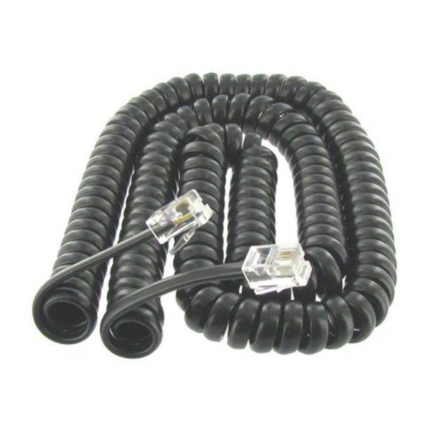 leegoal coiled telephone phone handset cable cord,black