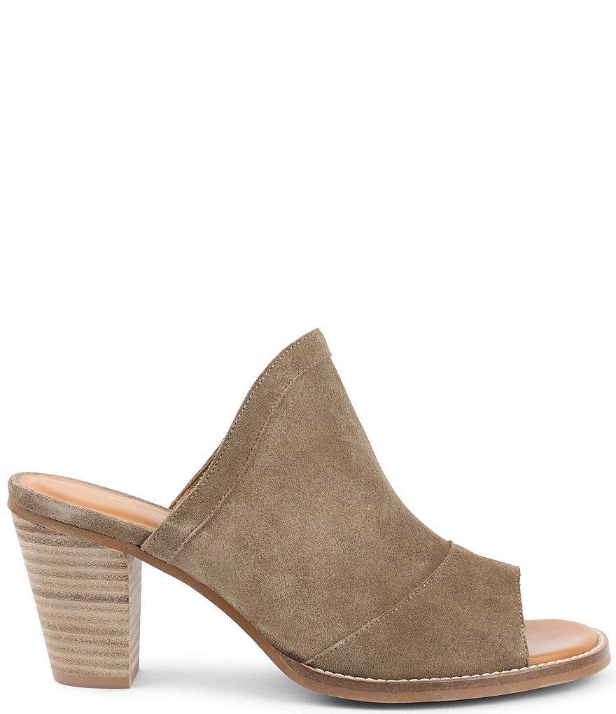 Andre Assous Suri Suede Block Heel Mules