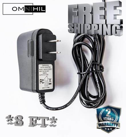 OMNIHIL (8 Foot Long) AC/DC Adapter/Adaptor for Eton FR-360 FR500 FR600 FR500-ACA-US F370 Scorpion Series Emergency RadiosSolarlink Self-Powered Eton Grundig FR360-ACA-US Emergency RadiosRadio