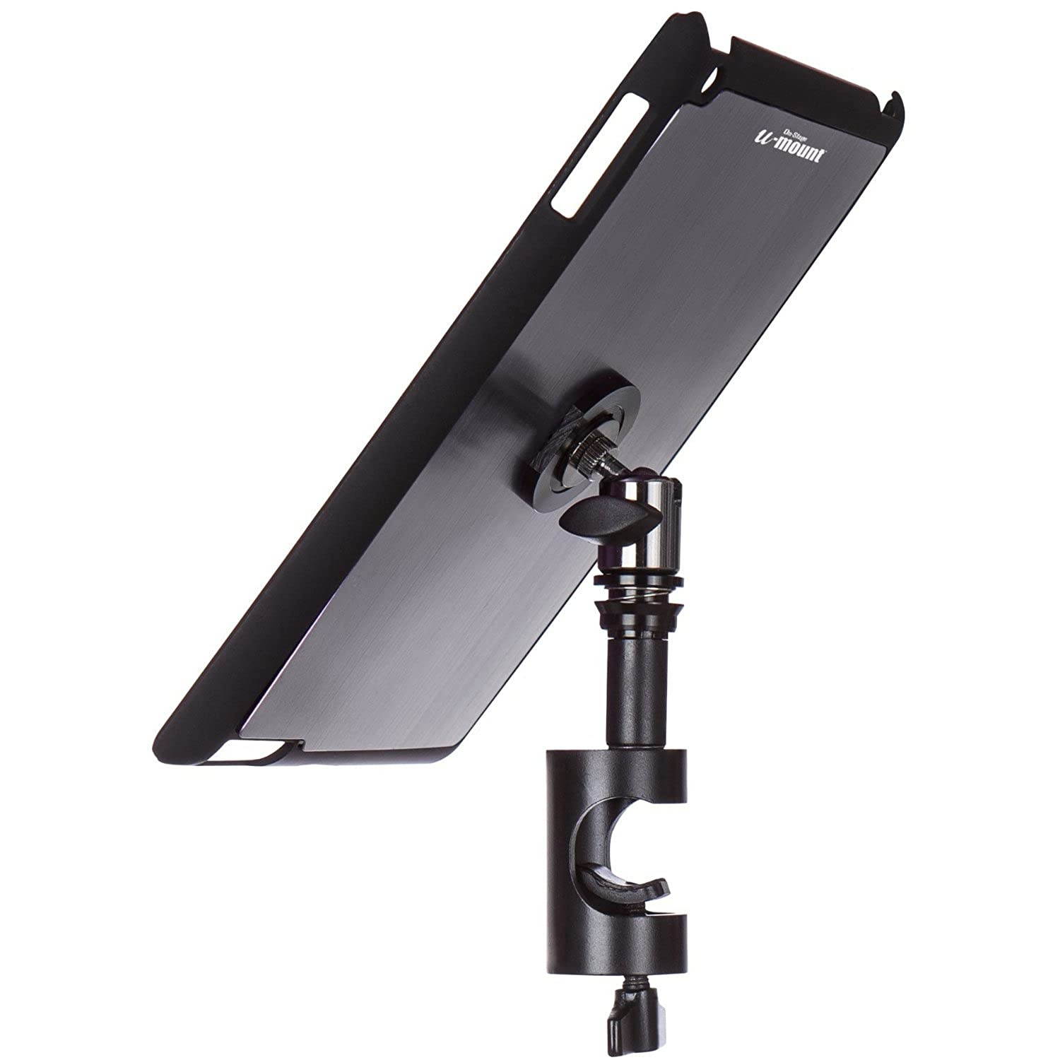 On-Stage TCM9161 Quick Release Tablet Mount with Snap-On Cover for iPad 2/3/4, Gun Metal