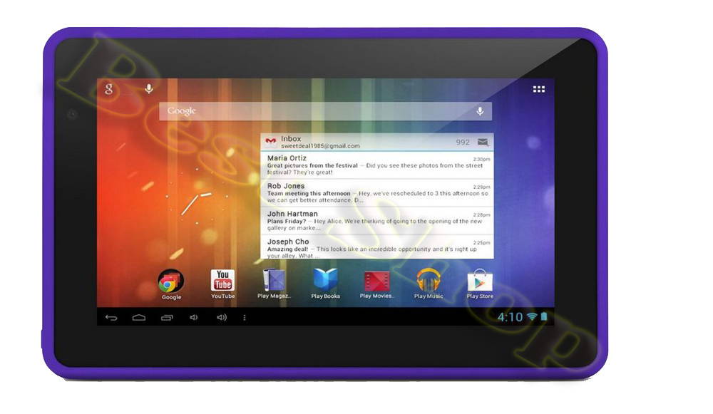 Ematic EGS004-PR 7.0-Inch 4GB Genesis Prime MultiTouch Tablet (Purple)
