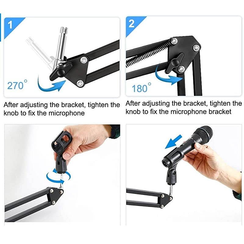 Wall Mount Suspension Mic Stand Clip for Blue Yeti SnowballRadio Broadcasting VoiceOver Sound StagesTV StationsYoutube