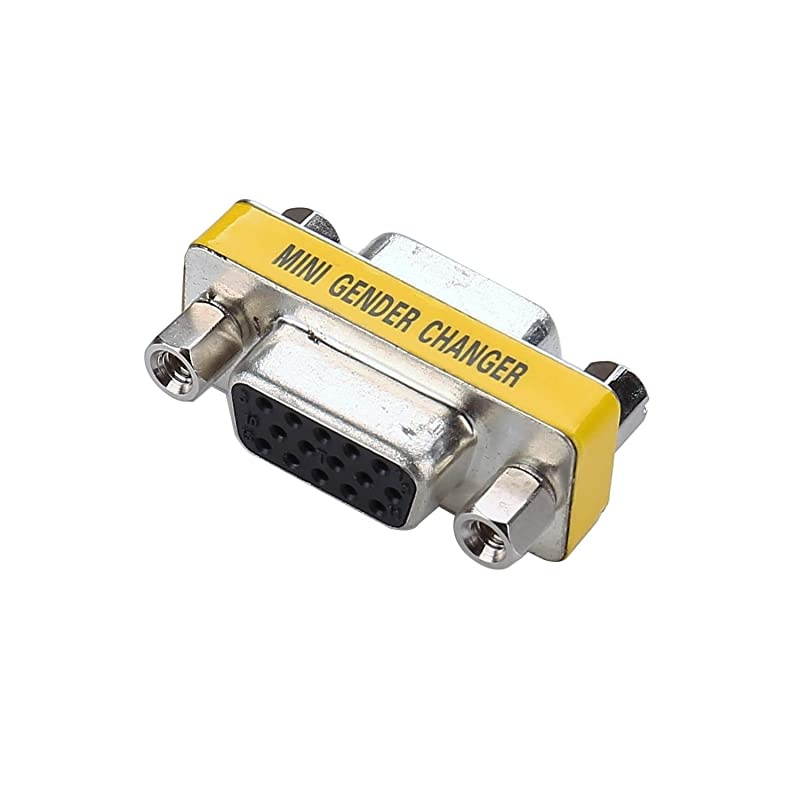 VGA Mini Gender Changer -  10 Packs 15 Pin VGA SVGA Female to Female Coupler Adapter