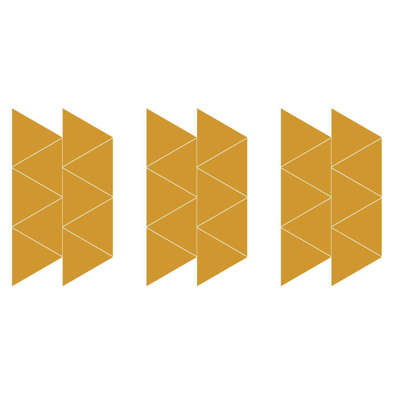 LiteMark 3.5 Inch White Triangle Decals - Pack of 30