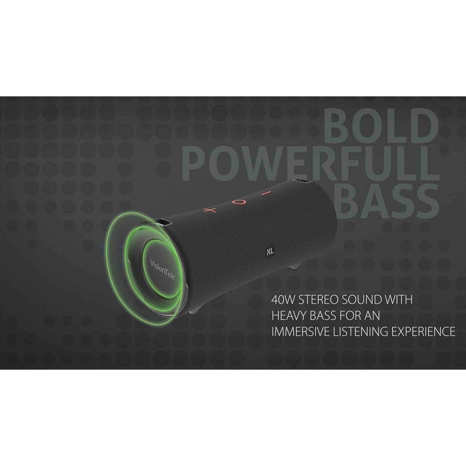 VisionTek - 901314 - VisionTek SoundTube XL Portable Bluetooth Speaker System - TrueWireless Stereo - Near Field