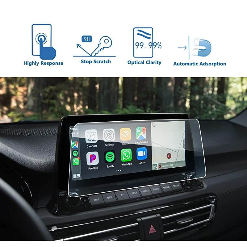 Car Navigation Screen Protector for 2020 2021 Seltos 1025Inch Tempered Glass 9H Hardness Car Infotainment Stereo Display Center Touchscreen Protective Film ScratchResistant