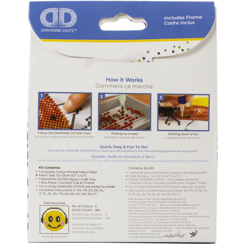 Diamond Dotz Diamond Embroidery Facet Art Kit 3"X3"-Smiling Groove W/Frame