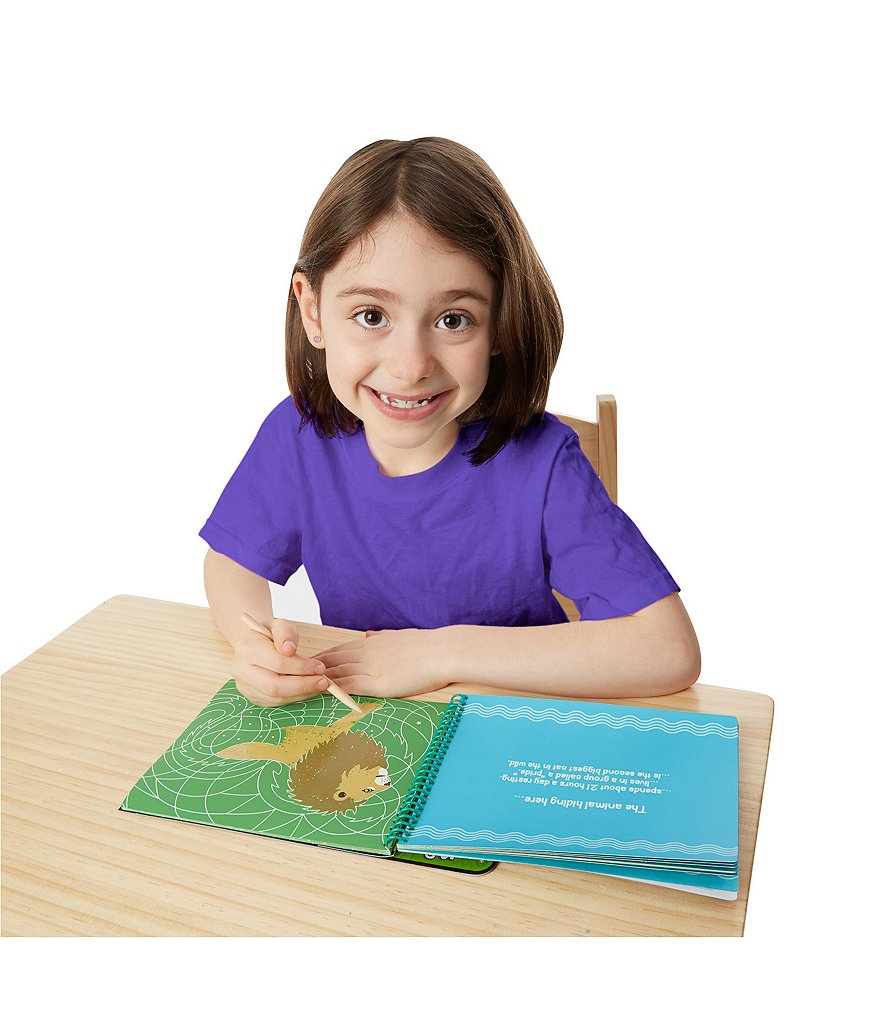 Melissa & Doug Scratch Art Pad Bundle - Vehicles Color-Reveal and Safari & Animal Hidden Pictures Activity Set