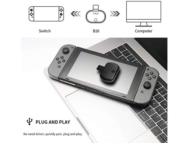 Bluetooth Audio Adapter,  Bluetooth Audio Adapter for Bluetooth Streaming, Multipoint Bluetooth connectivity and Long-range wireless,Nintendo switch Bluetooth transmitter adapte M