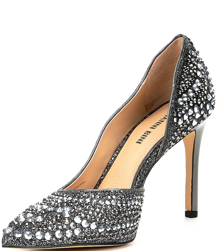 Gianni Bini Mairah Jeweled d'Orsay Stiletto Pumps
