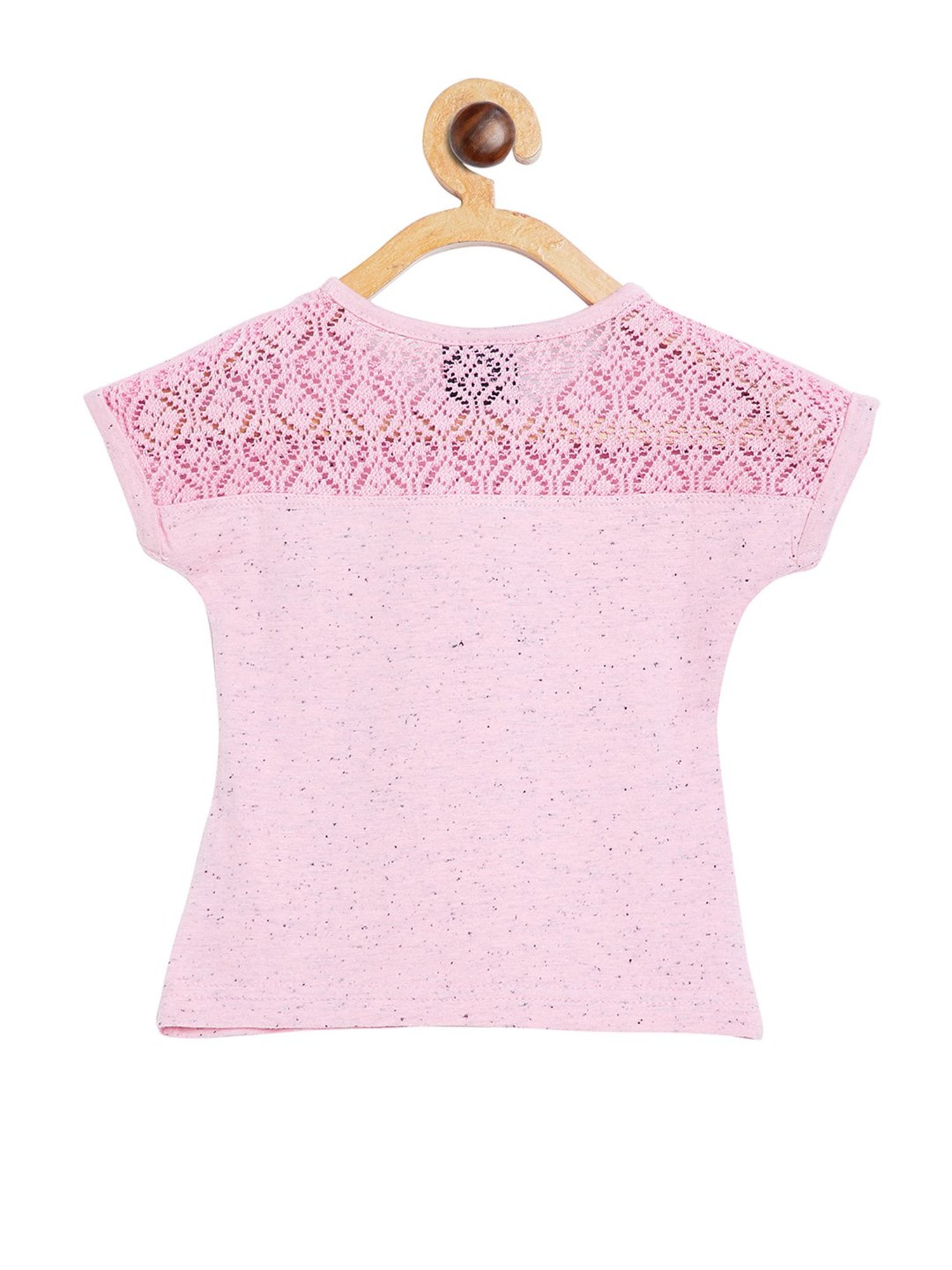 NINS MODA Kids Baby Pink Textured Top