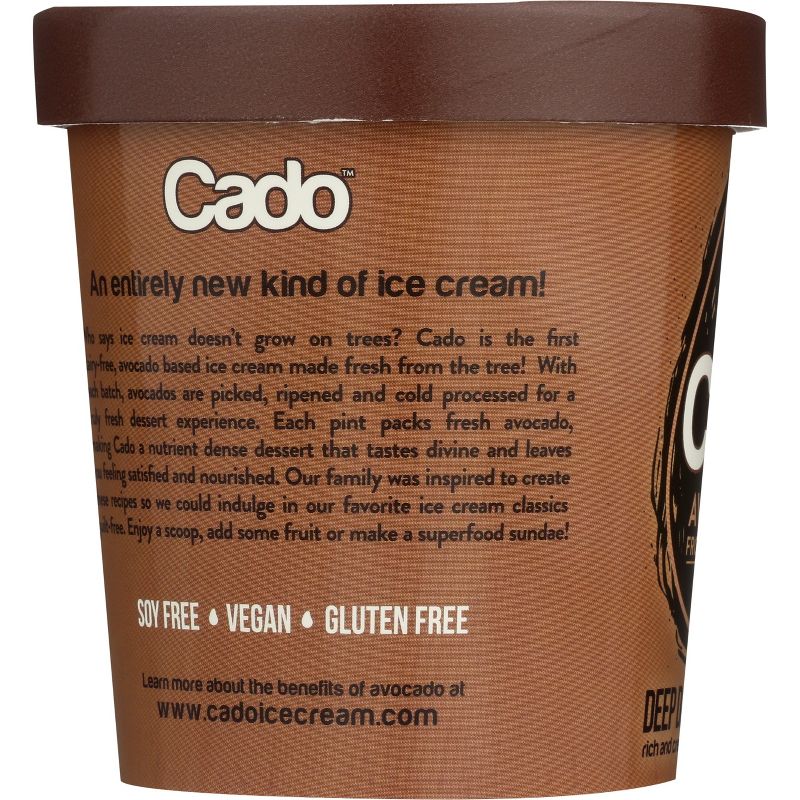 Cado Non-Dairy Avocado Frozen Dessert Deep Dark Chocolate - 1pt
