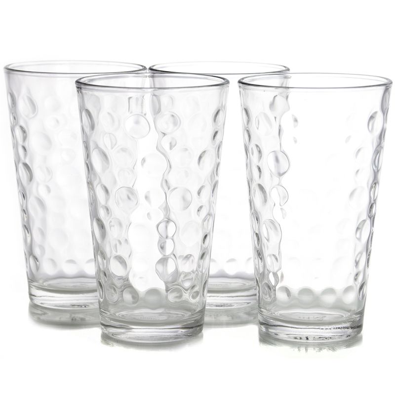 4pk Embossed Glass Drinkware Tall - Hearth & Hand™ with Magnolia