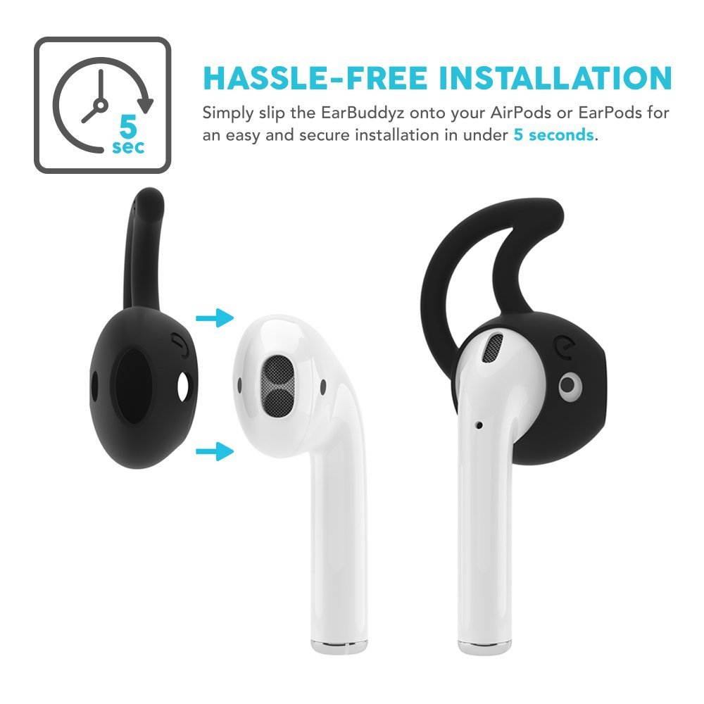 Bailink 2.0 Ear Hooks and Covers Accessories for Apple AirPods or EarPods Headphones/Earphones/ Earbuds (3 Pairs),Apple AirPods and Earpods Covers, For iPhone 6, 6S, 6 Plus, 5S, 5C, and 5 Apple Earpod