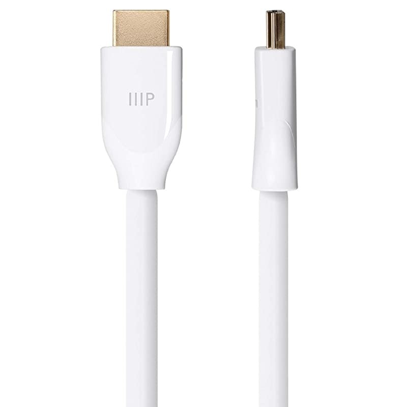 Certified Premium HDMI Cable - White - 10 Feet | 4K@60Hz, HDR, 18Gbps, 28AWG, YUV 4