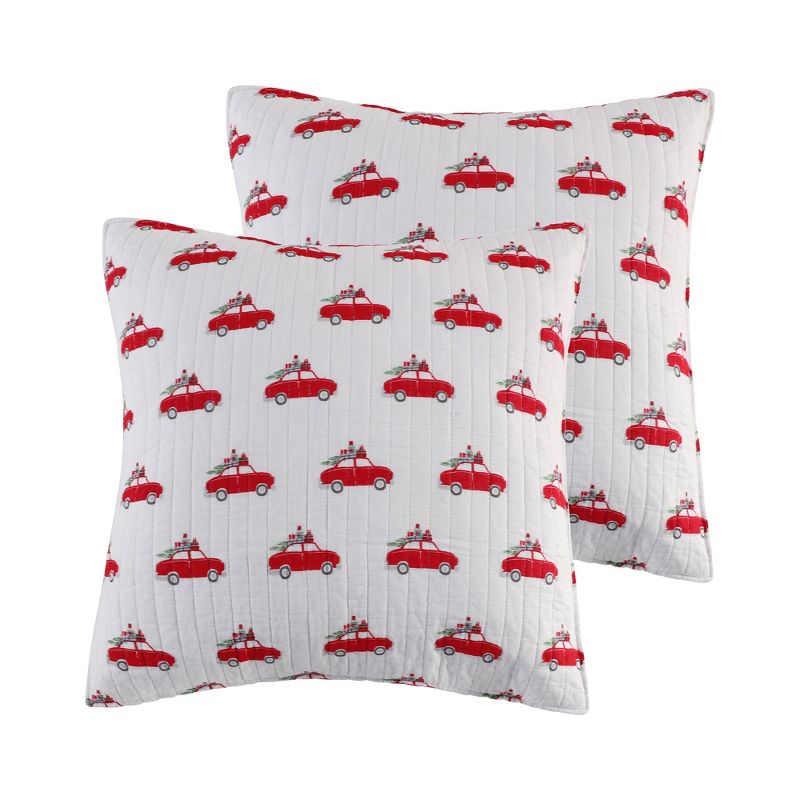 Road Trip  Cars Euro Sham Set of 2 Red - Levtex Home