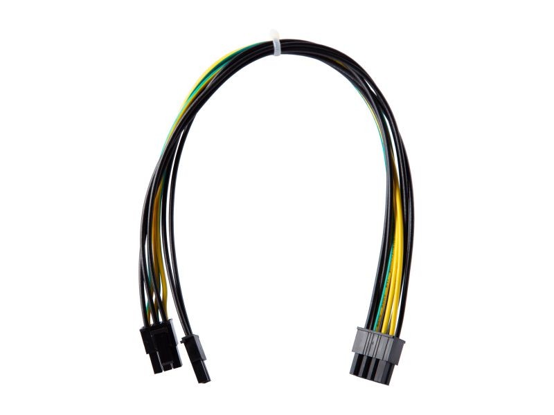 Athena Power CABLE-EPSMPCIE12 Internal Power Cable, 1x EPS 8pin Male, 1x PCIe 6+2pin Male, 12 in. Length, 18 AWG, Additional Power Given to PCIe Graphic Card