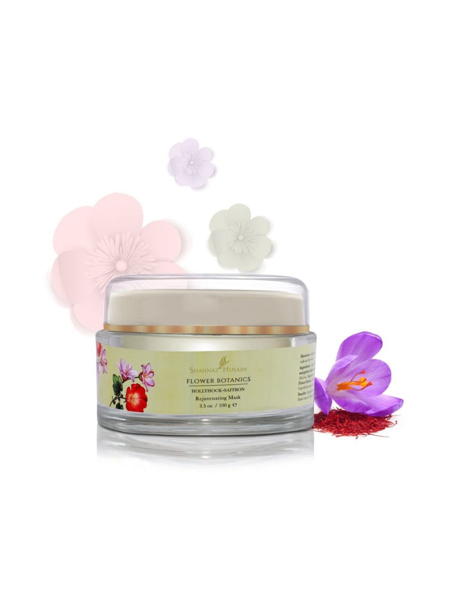 Shahnaz Husain Flower Botanics Hollyhock Saffron Rejuvenating Mask - 100 gm