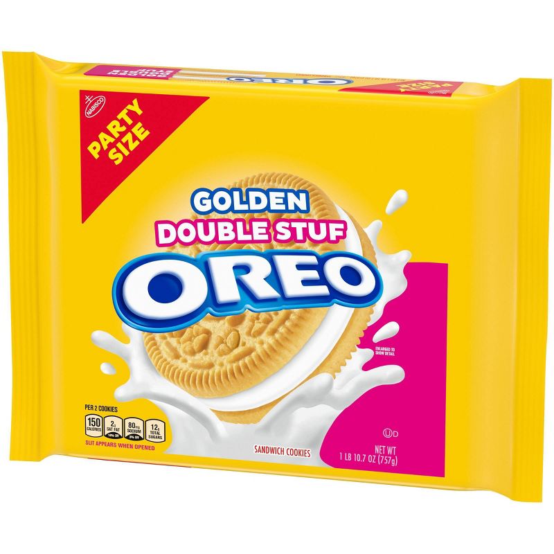 Oreo Golden Double Stuff Sandwich Cookies Party Size - 26.7oz