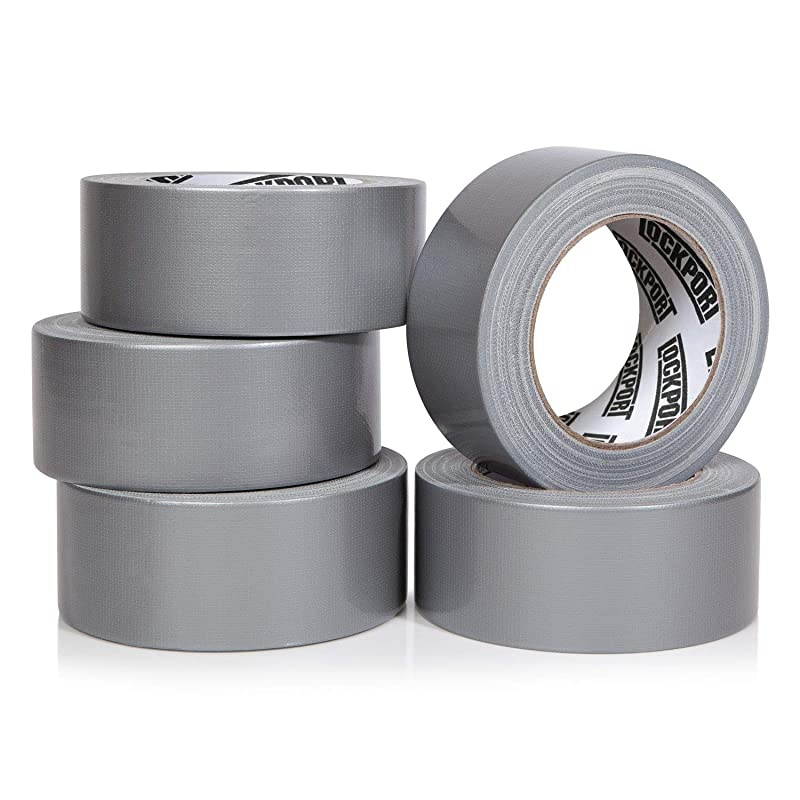 Duty Silver Duct Tape - 5 Roll Multi Pack - 30 Yards x 2 Inch - Strong, Flexible, No Residue, All-Weather and Tear by Hand - Bulk Value for Do-It-Yourself Repairs, Industrial, Professional Use