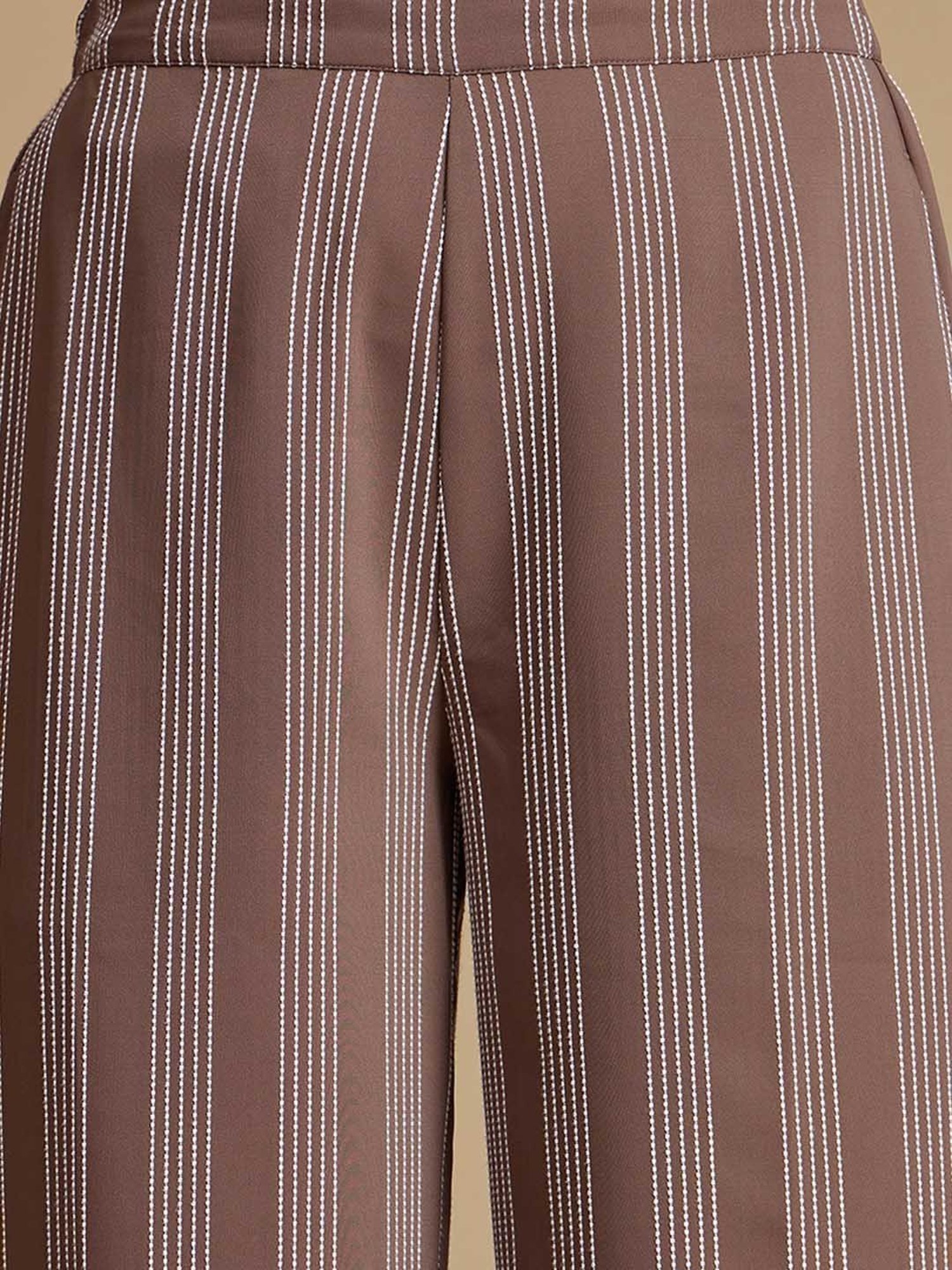 Crozo By Cantabil Black Checks Regular Fit Mid Rise Trousers