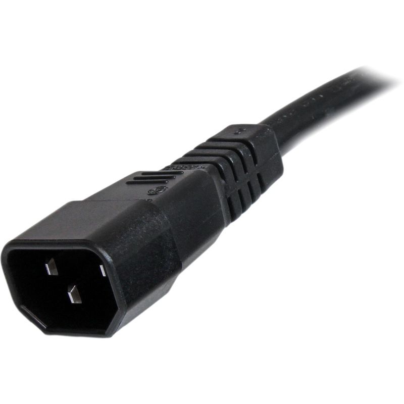StarTech.com 6 ft 14 AWG Computer Power Cord - IEC C14 to IEC C15 - 6ft - IEC 60320 C14 - IEC 60320 C15 250V AC - 15A - Black