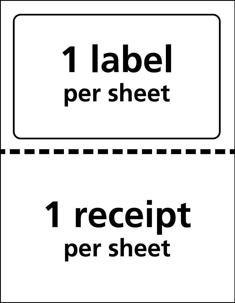 Avery; Bulk Shipping Labels with Paper Receipt - Permanent Adhesive - 5 1/16" Width x 7 5/8" Length - Rectangle - La