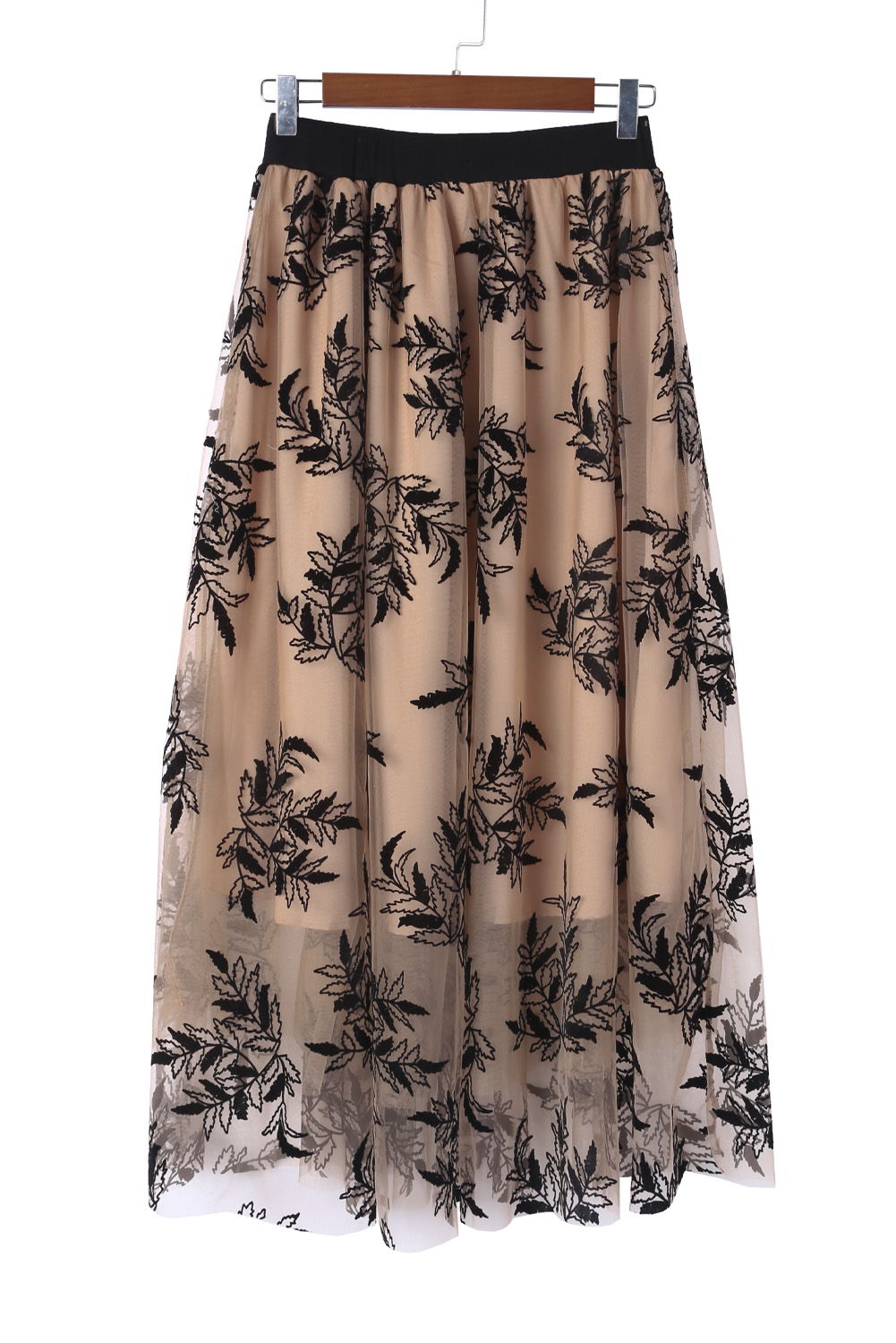 I.N. Studio Romantic Ditsy Floral Print Pucker Knit Tiered Midi Skirt