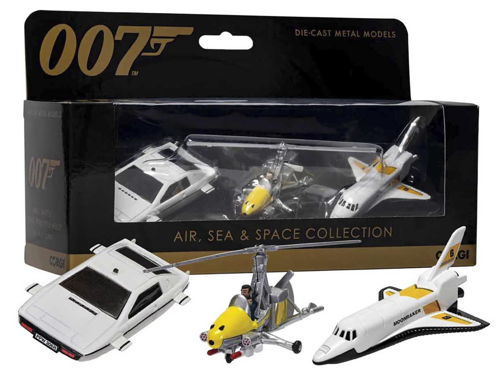 Air Sea and Space Collection "James Bond 007" Set of 3 Pieces Diecast Models by Corgi