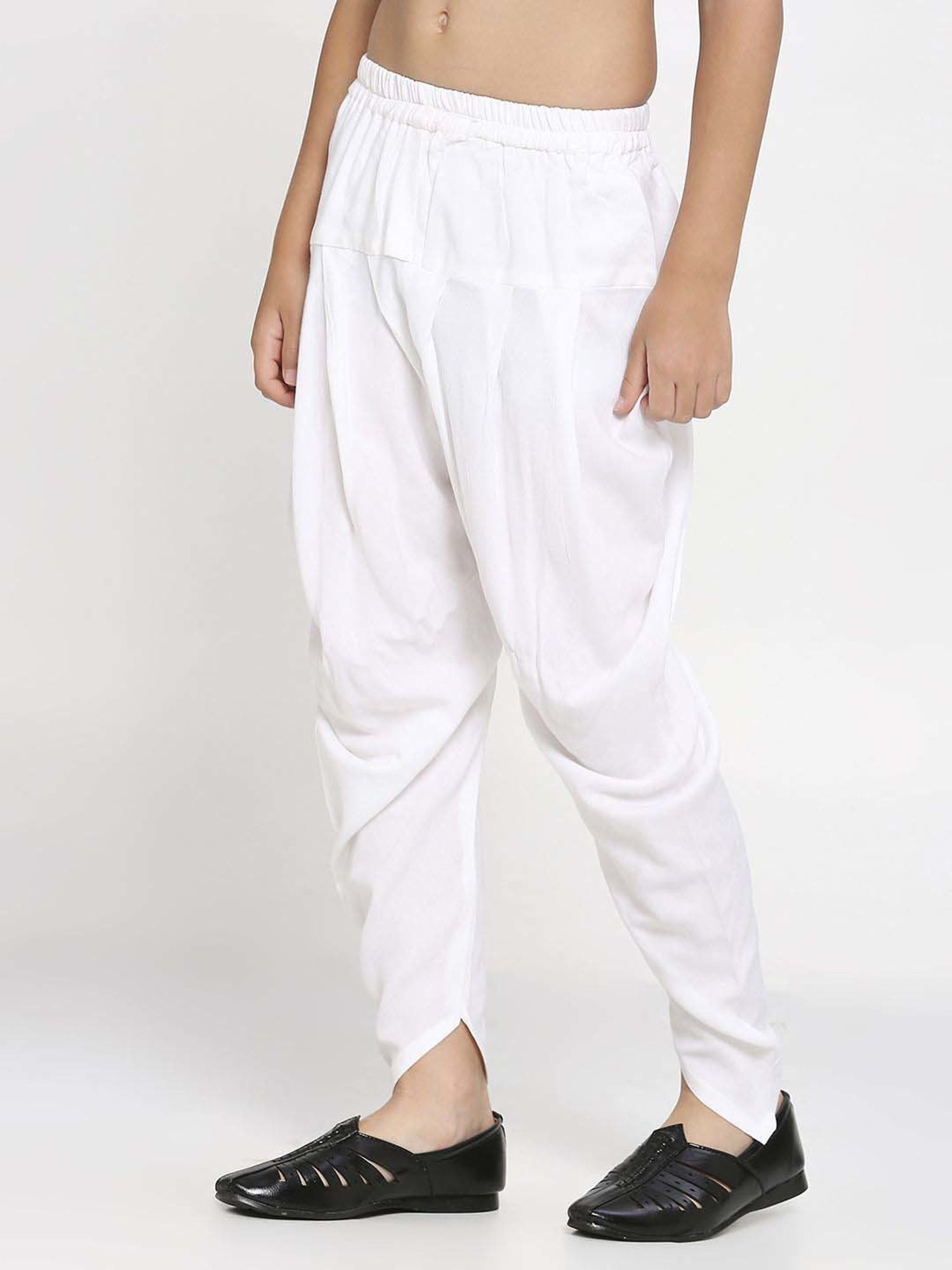 Kids Island Boys Pink & White Embroidery Full Sleeves Kurta Set