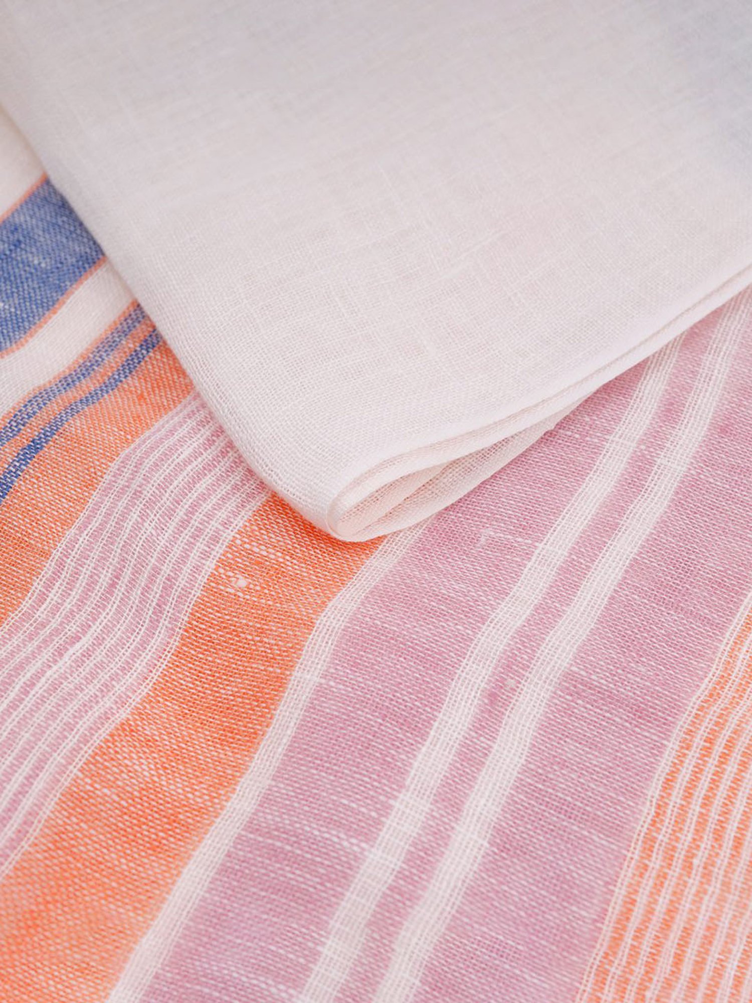 Linen Club Multicolor Striped Pure Linen Stole