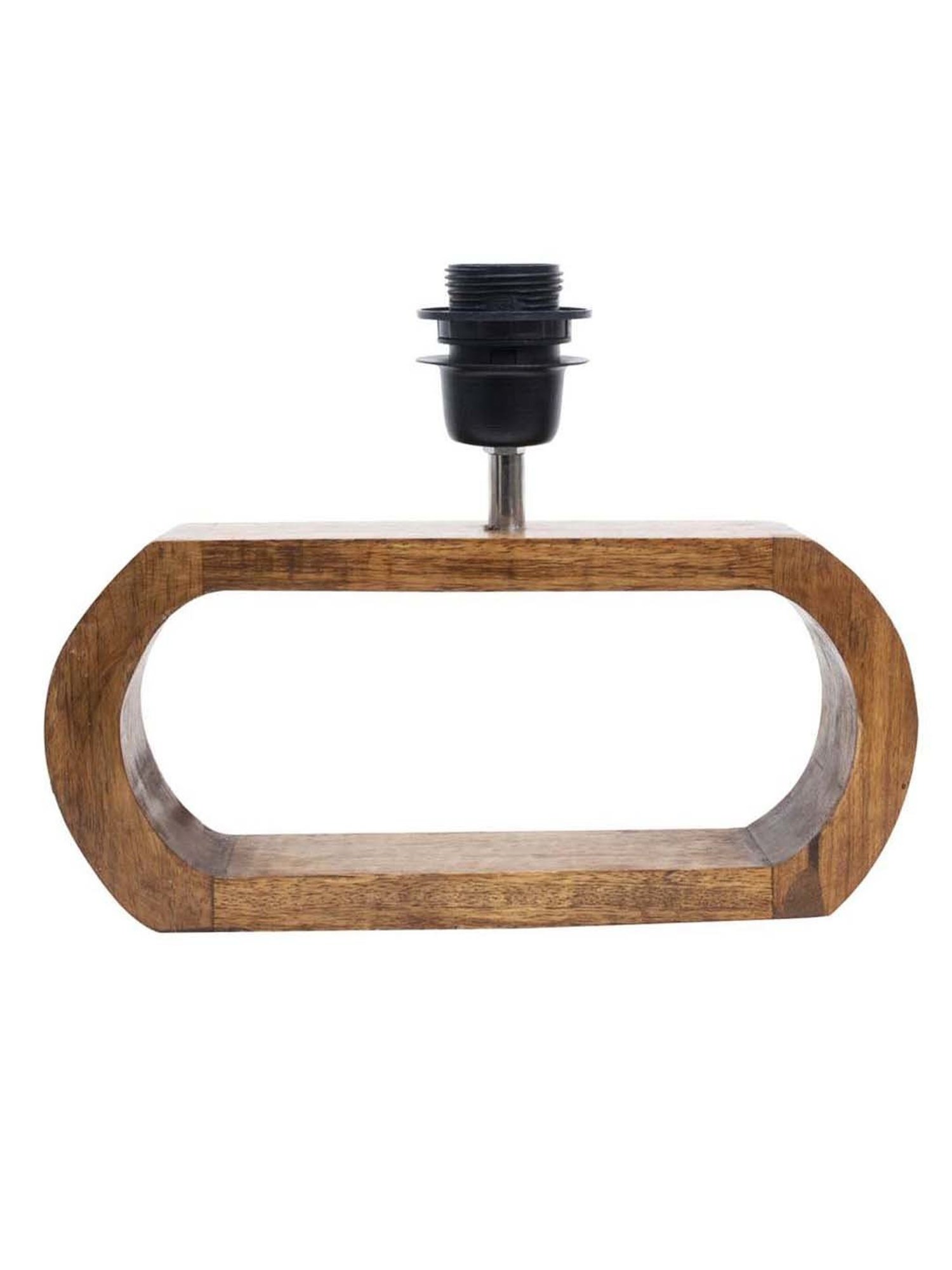 Homesake Blue & Brown Wood Bedside Desk Nightstand Table Lamp