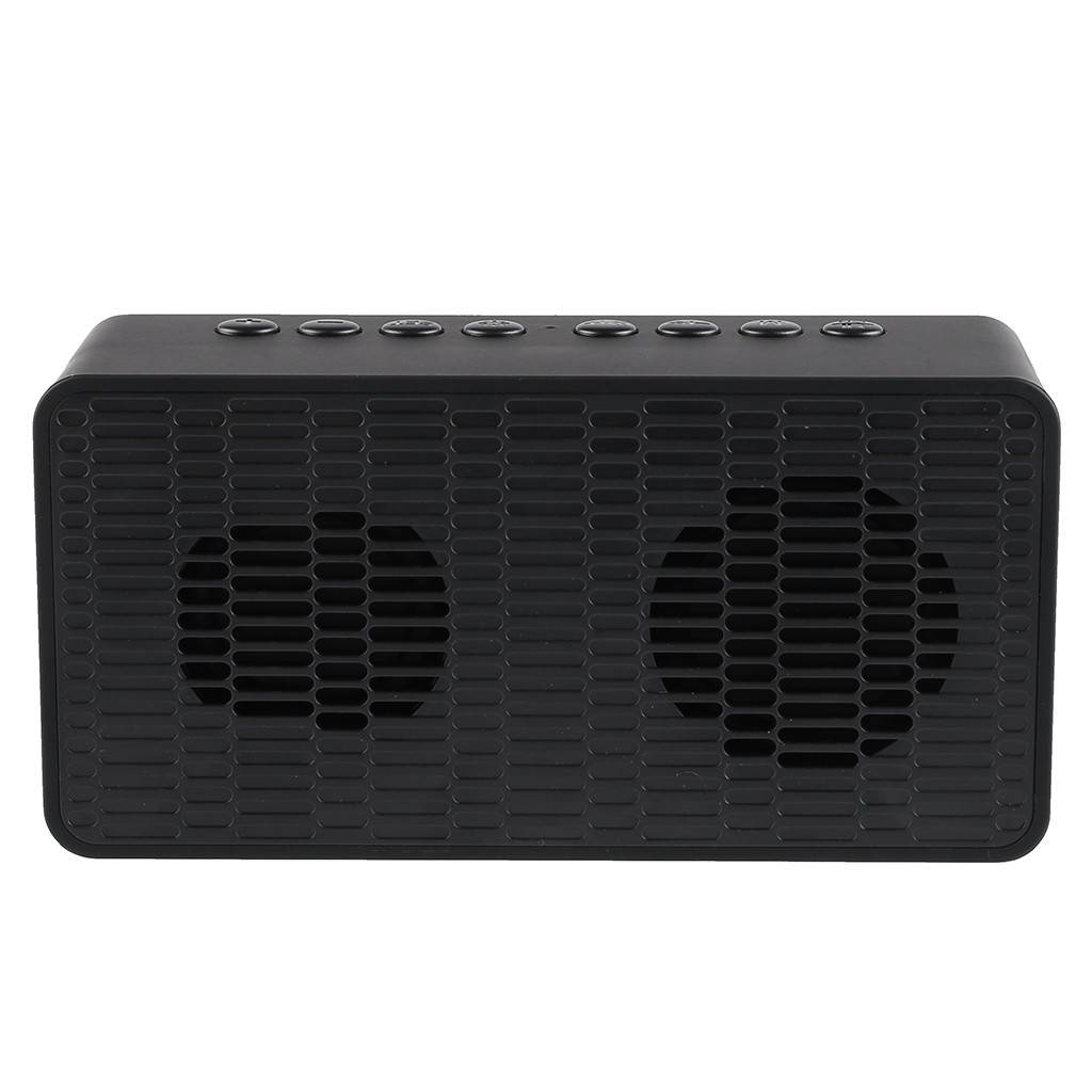 Wireless bluetooth speaker, bluetooth 5.0 speaker with mirrored LED alarm clock and built-in microphone voice, for Android and IOS smart phones,Black
