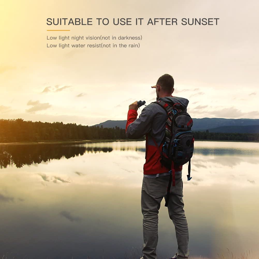 10X42 HD binoculars for adult low-light night vision, compact binoculars for bird watching, hunting, sporting events, travel, adventure and concerts, FMC lens (with smartphone adapter)