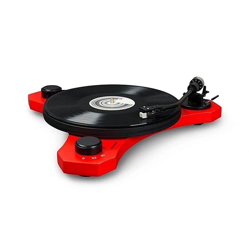 C3 2Speed BeltDrive Turntable with Audiograde MDF Plinth and RCA Output Red
