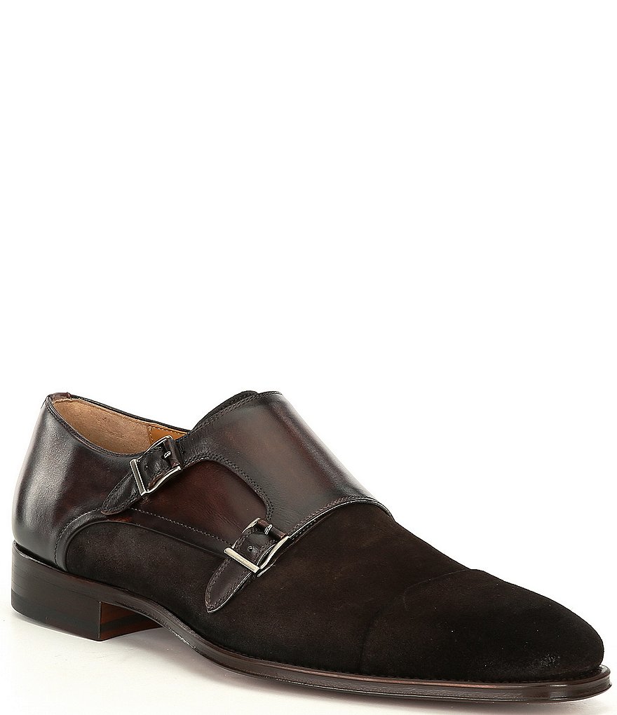 Magnanni Men's Jaron Cap Toe Double Monk Strap Dress Shoes