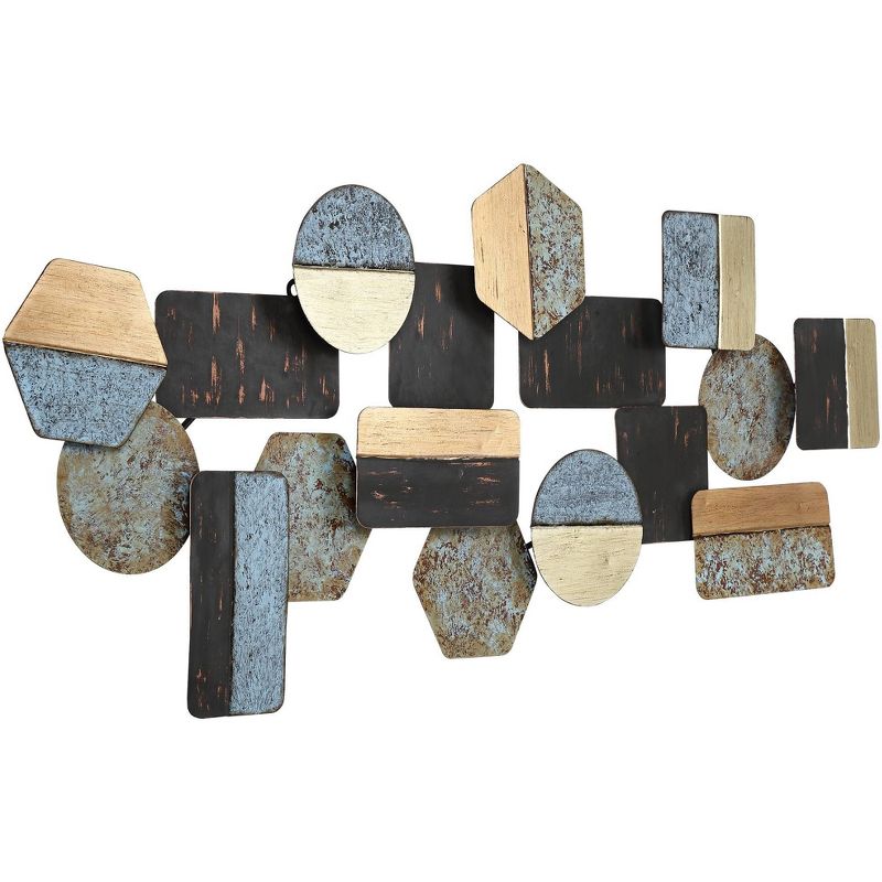 Newhill Designs Art Deco Shapes 43 1/2" Wide Metal Wall Art