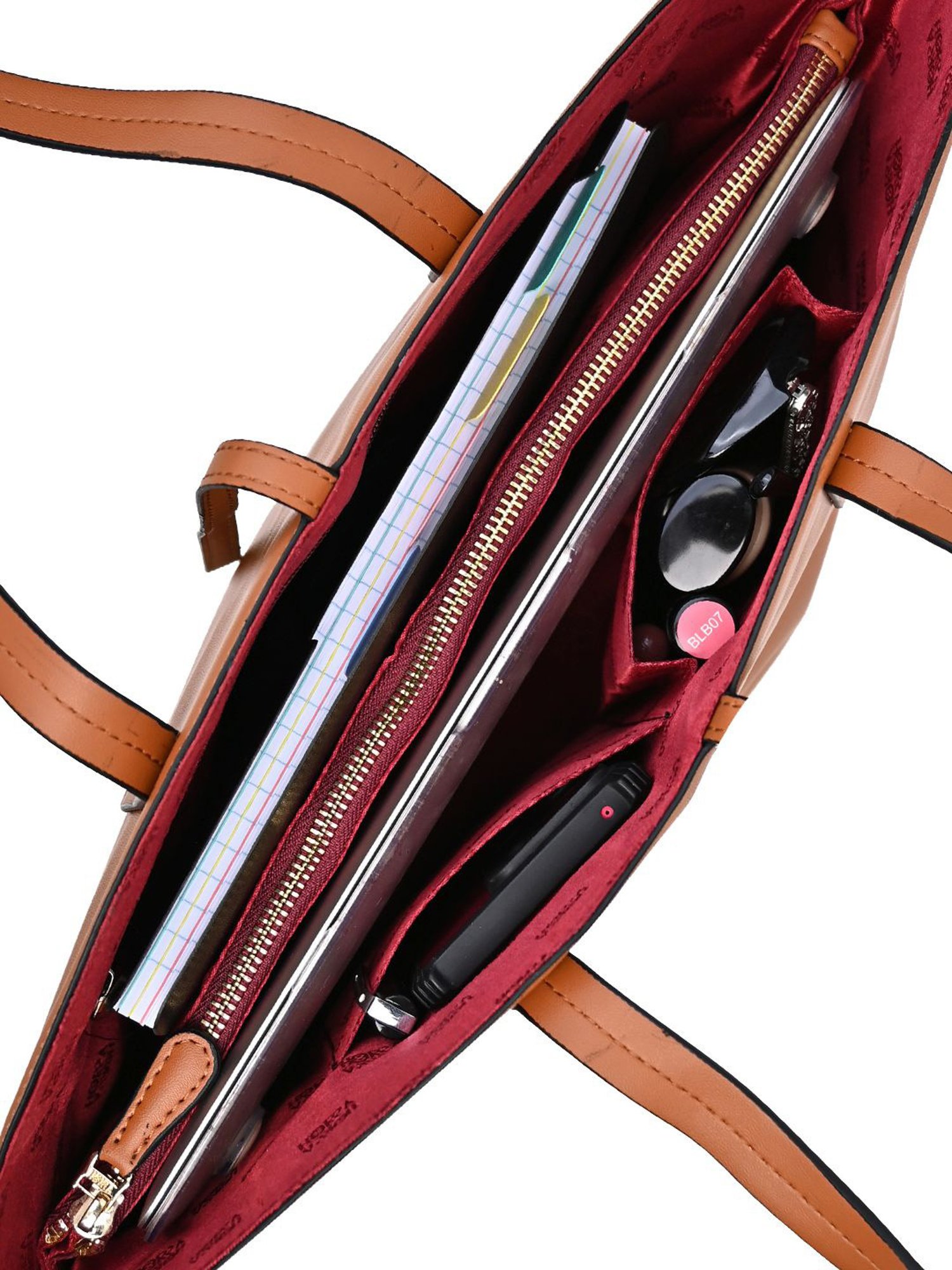 Horra Tan Solid Tote Handbag