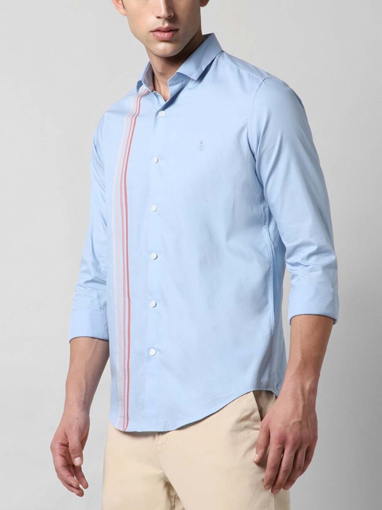 Simon Carter London Blue Stripes Slim Fit Shirt