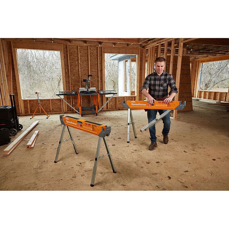 Bora Tool PM-4500 Speedhorse Contractor Grade Durable Portable Sawhorse, Orange