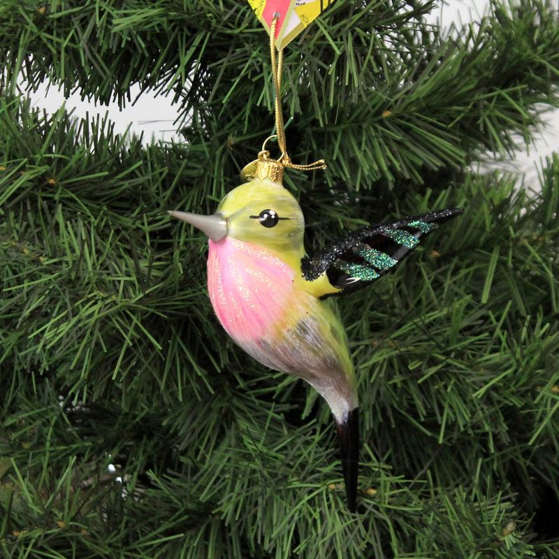 Morawski 5.0" Ruby Throated Hummingbird Ornament Summer Bird Nectar  -  Tree Ornaments